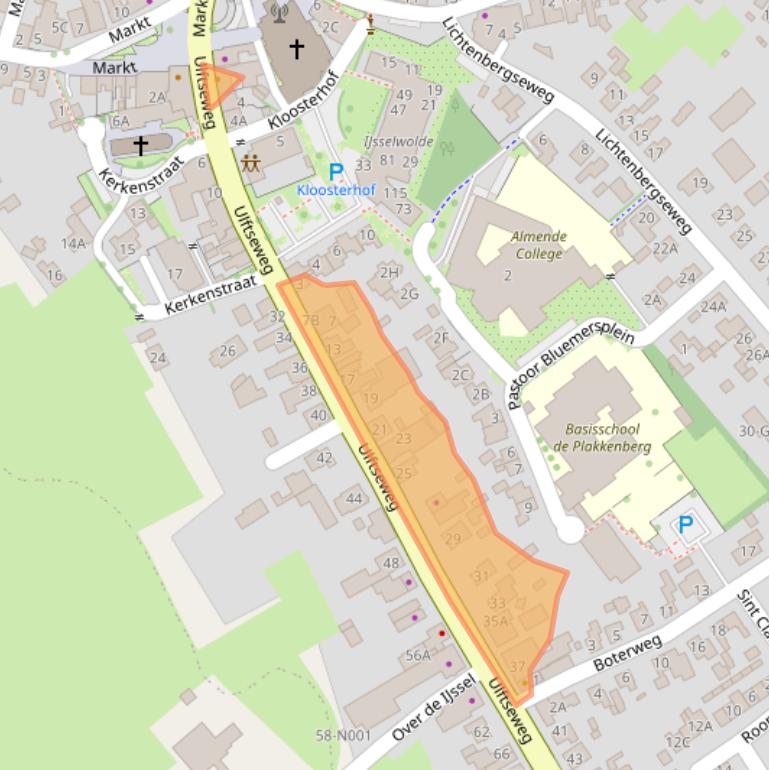 Kaart van postcodegebied 7064BA.