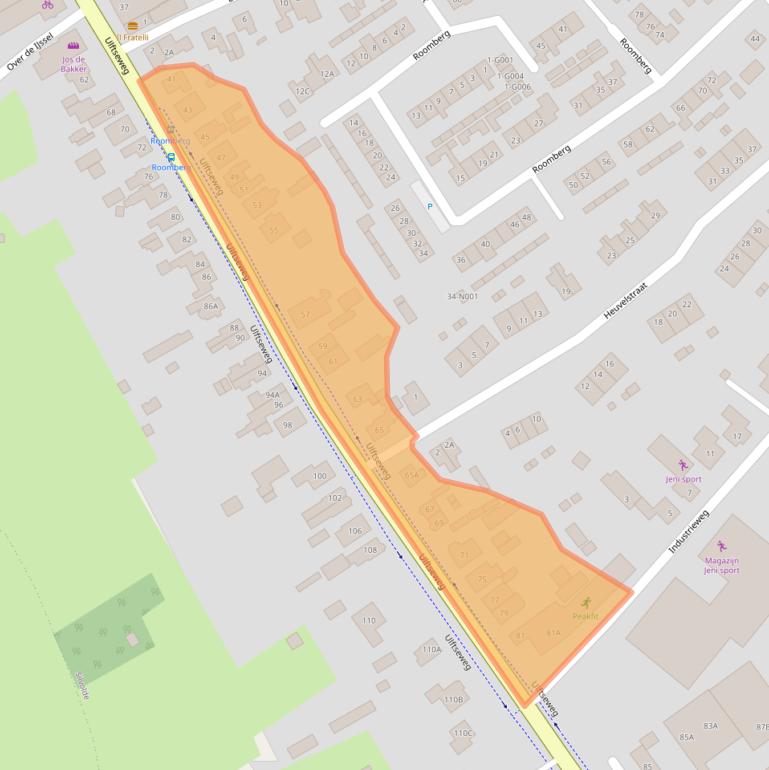 Kaart van postcodegebied 7064BB.