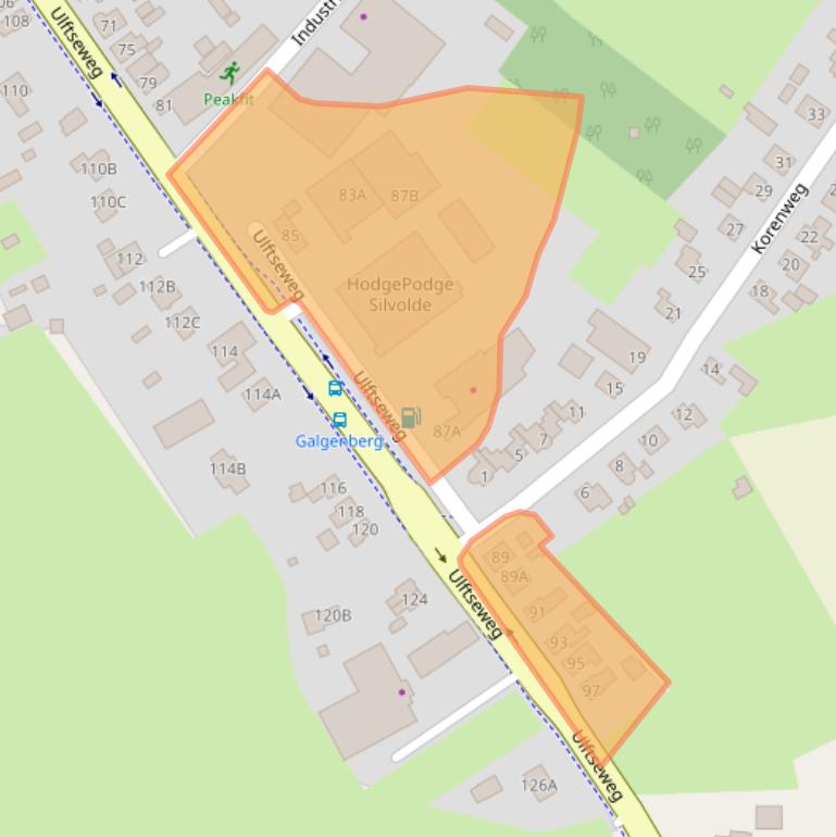 Kaart van postcodegebied 7064BC.