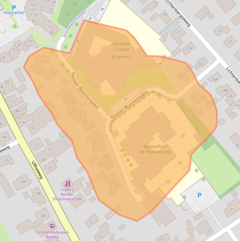 Kaart van postcodegebied 7064BK.