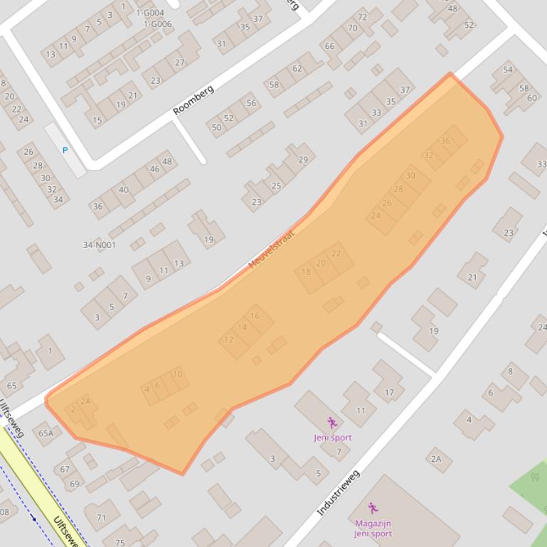 Kaart van postcodegebied 7064BS.