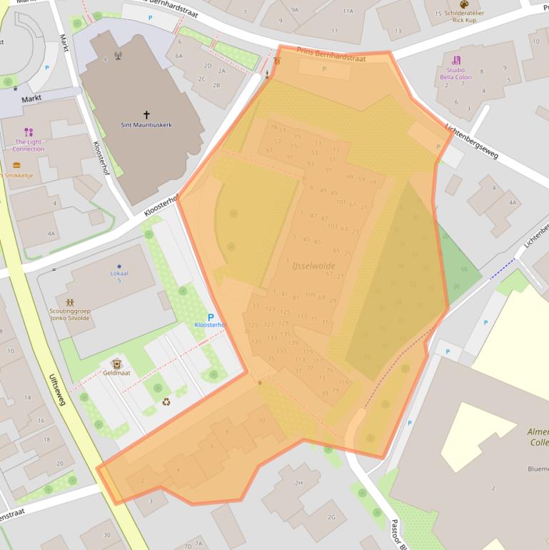 Kaart van postcodegebied 7064BZ.