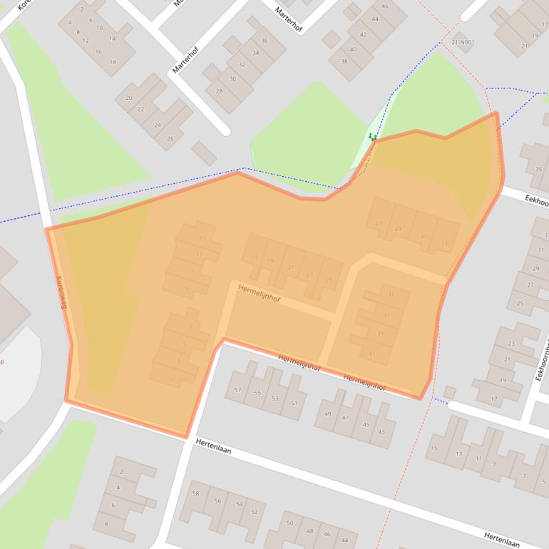 Kaart van postcodegebied 7064DD.