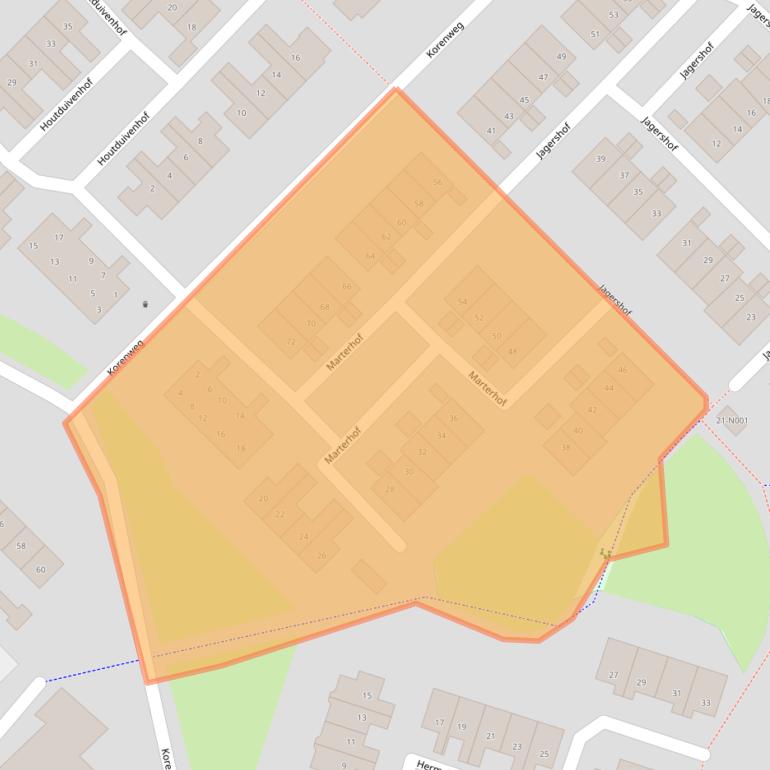 Kaart van postcodegebied 7064DR.