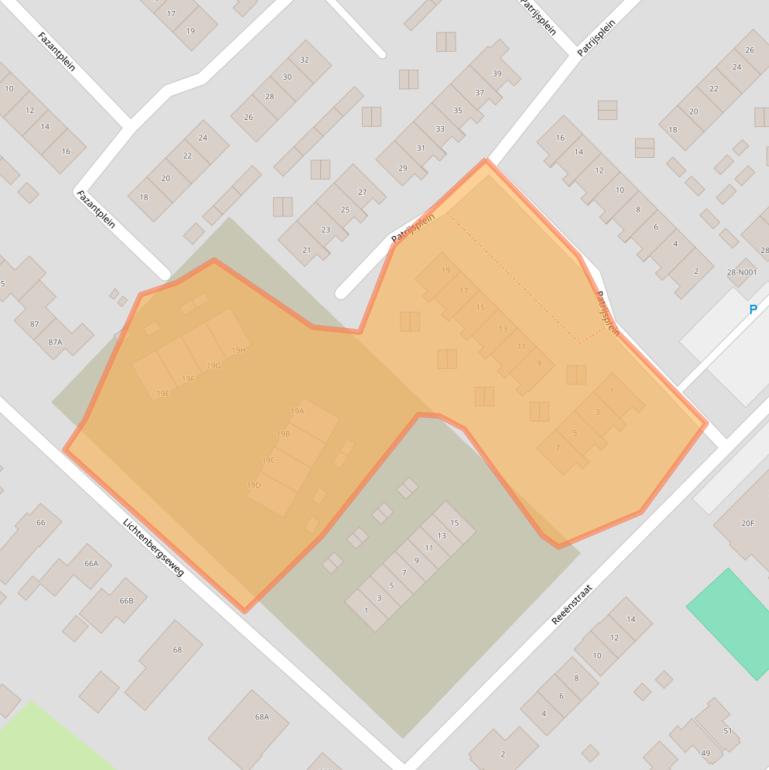 Kaart van postcodegebied 7064EB.