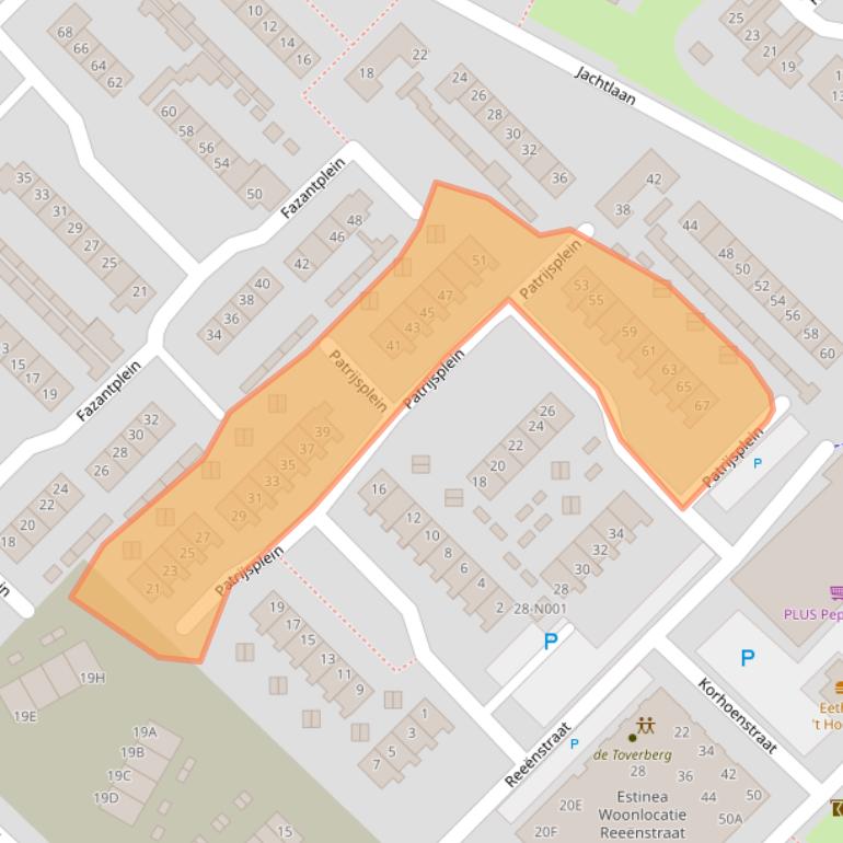 Kaart van postcodegebied 7064EC.