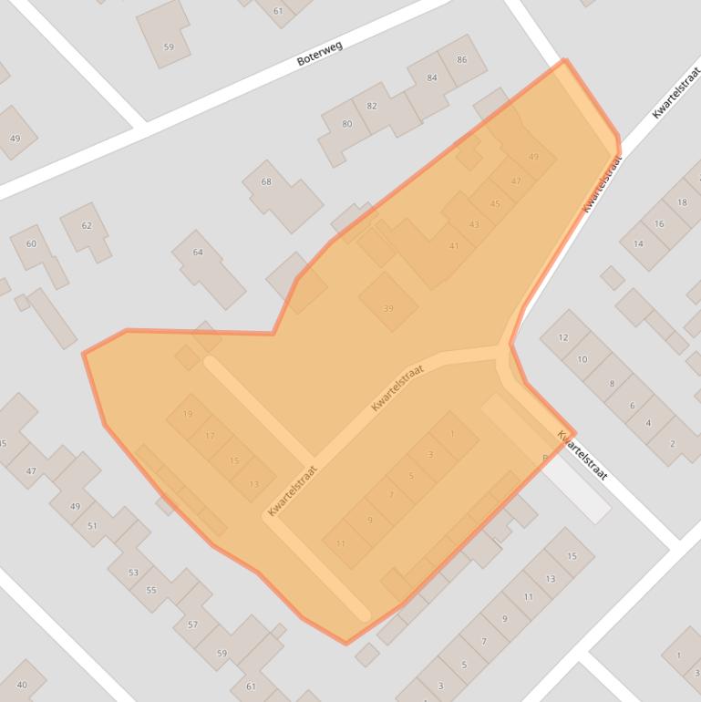 Kaart van postcodegebied 7064EM.