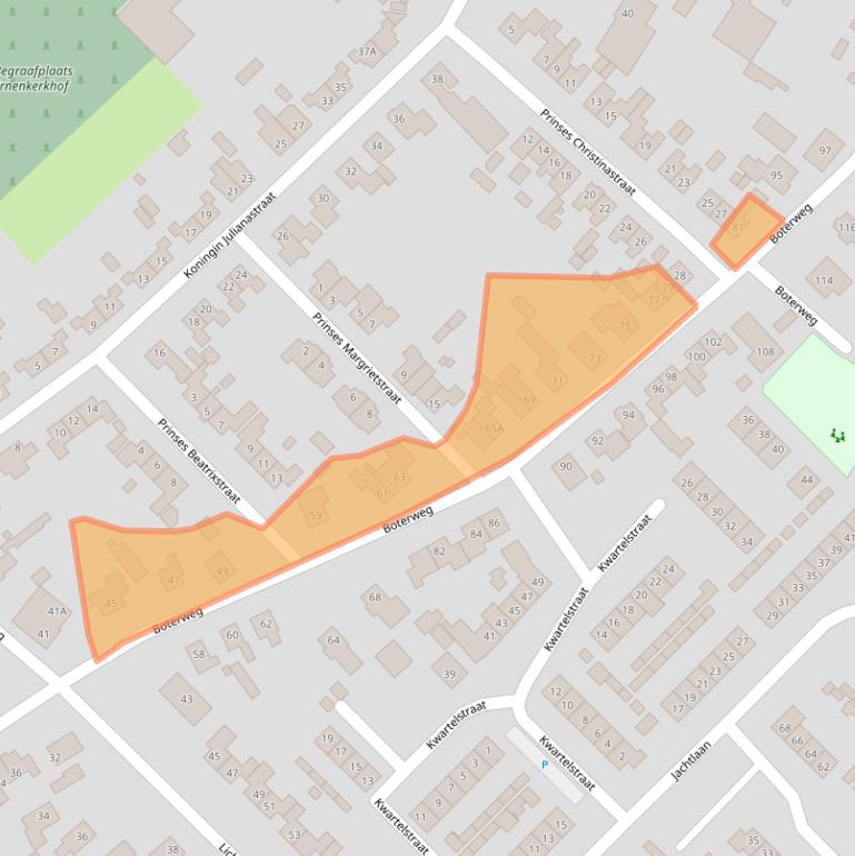 Kaart van postcodegebied 7064EP.