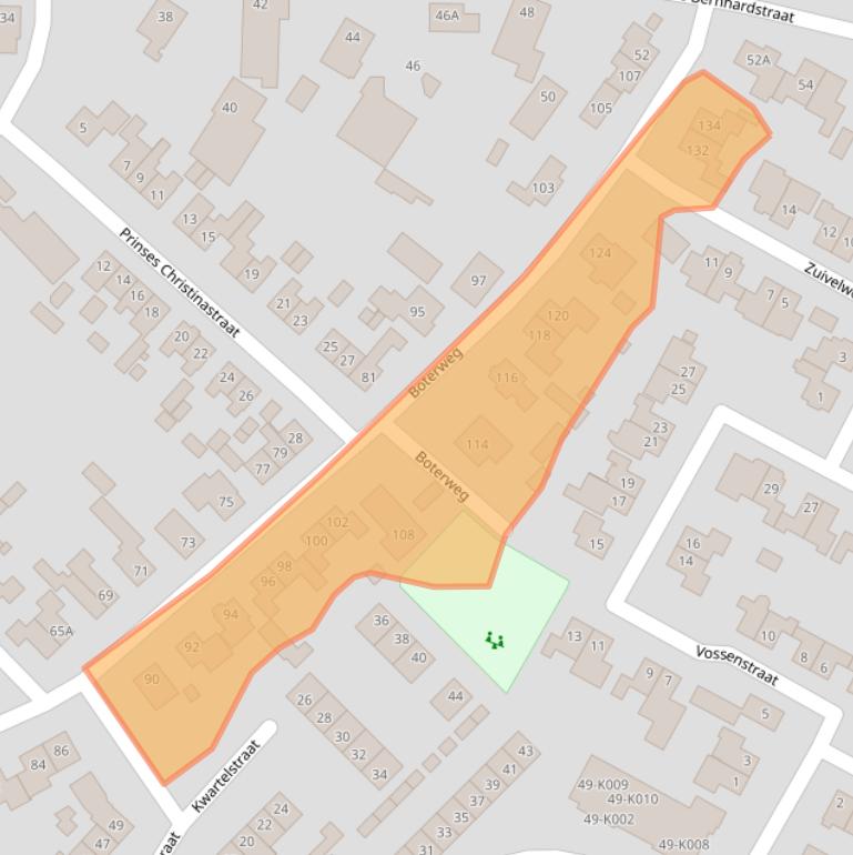 Kaart van postcodegebied 7064ET.