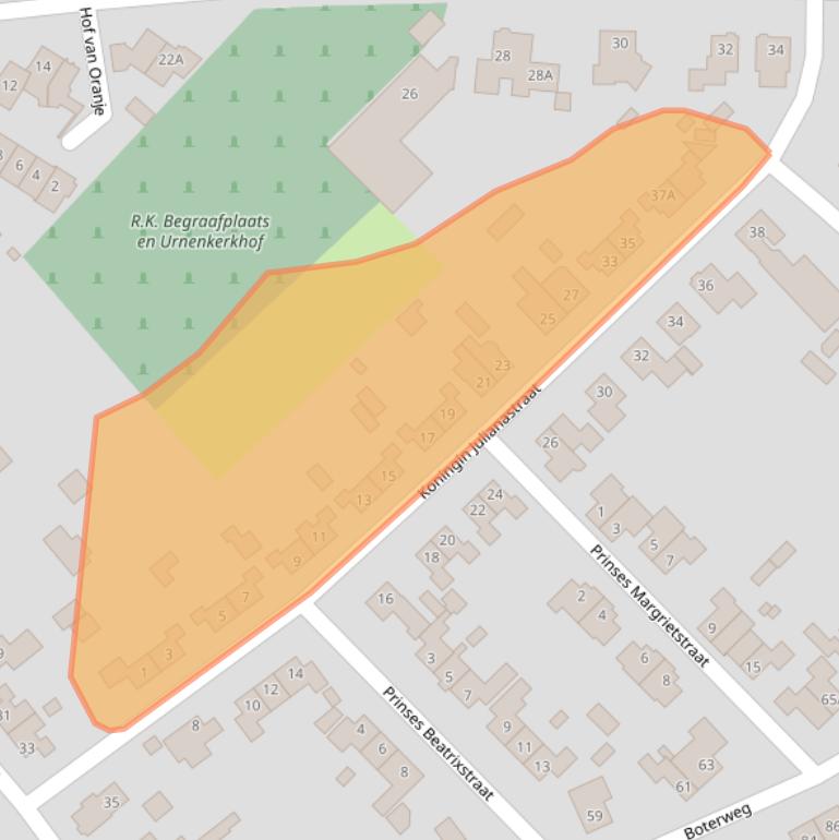 Kaart van postcodegebied 7064GA.