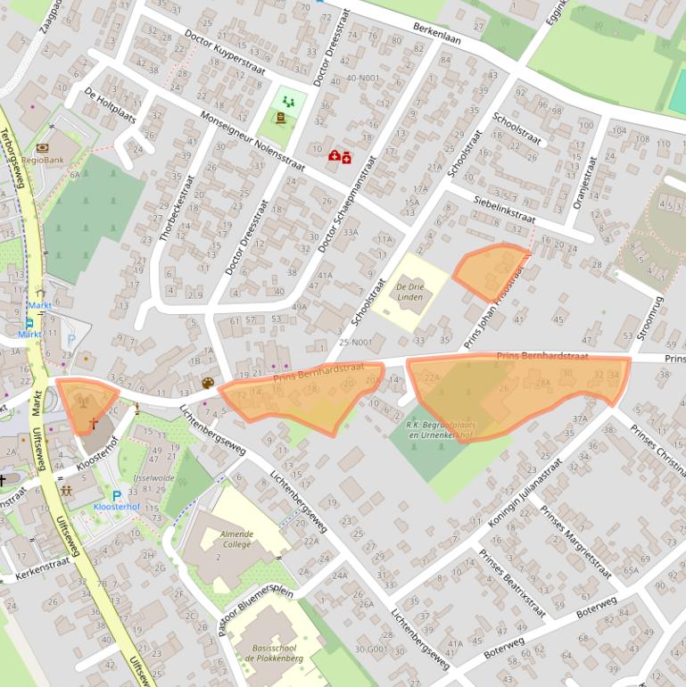 Kaart van postcodegebied 7064GG.