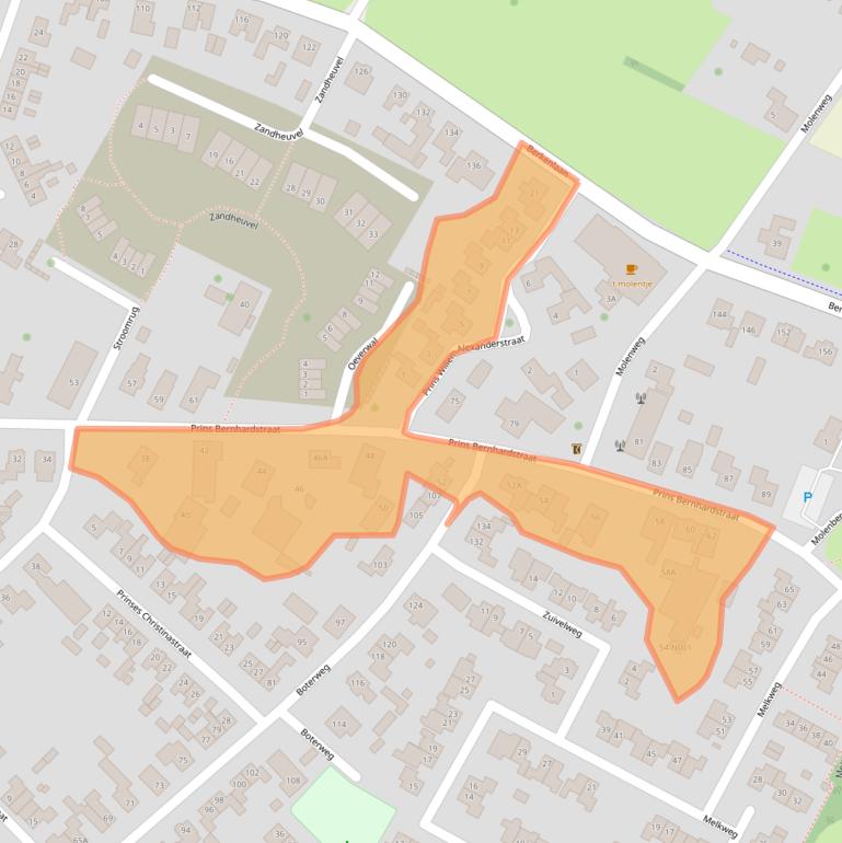 Kaart van postcodegebied 7064GH.