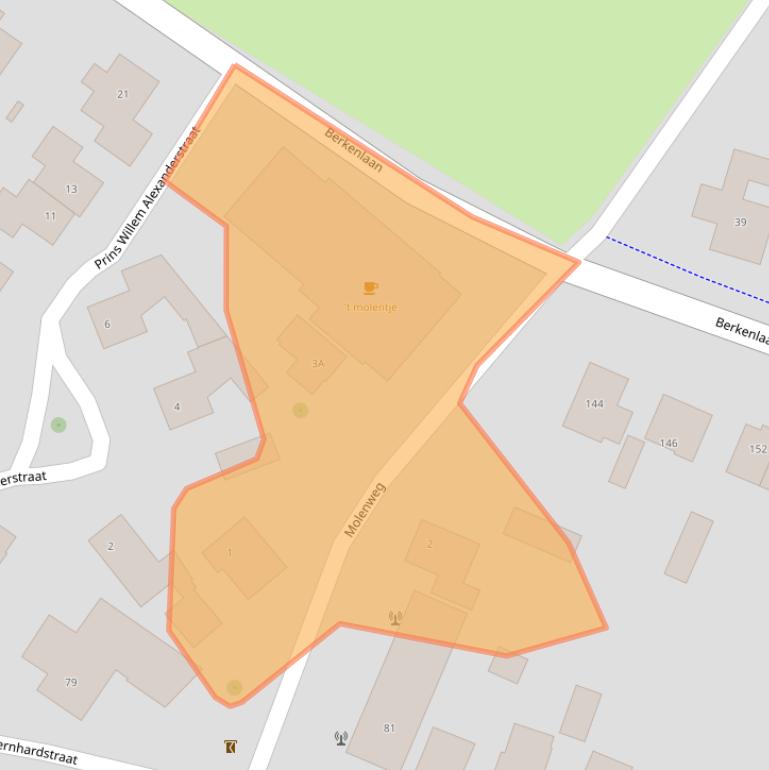 Kaart van postcodegebied 7064GJ.