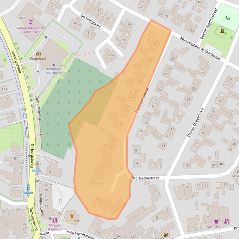 Kaart van postcodegebied 7064HC.