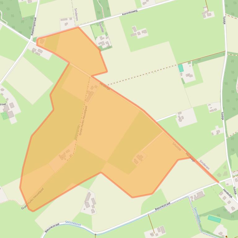 Kaart van postcodegebied 7064KJ.