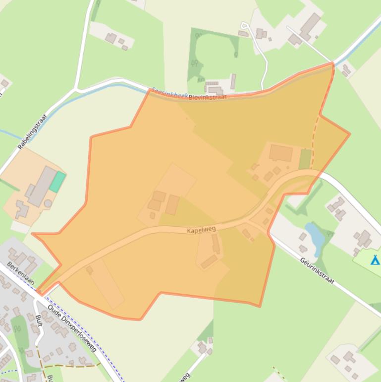 Kaart van postcodegebied 7064KP.