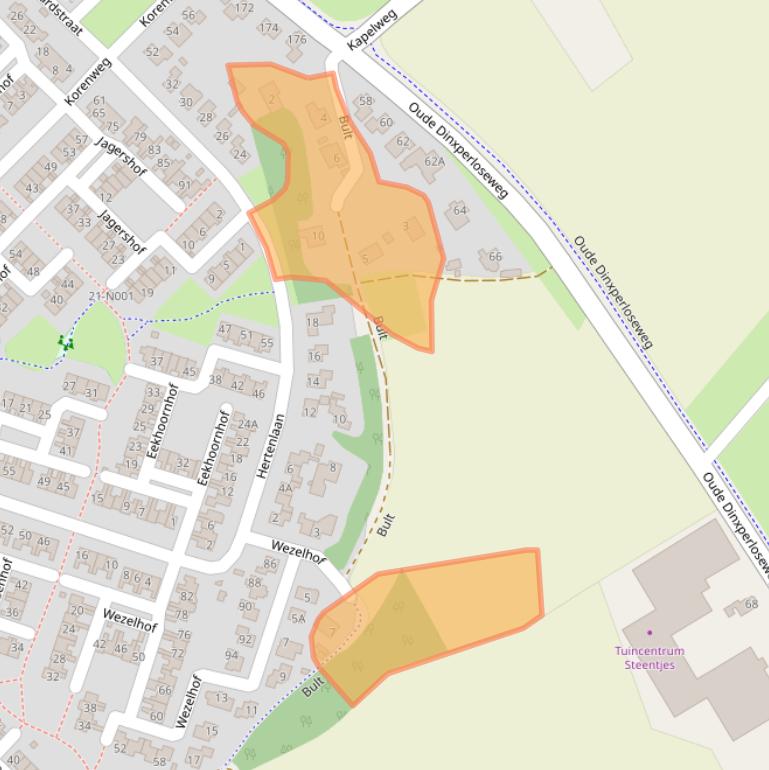 Kaart van postcodegebied 7064KR.