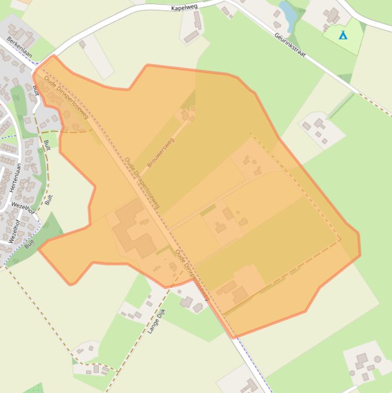 Kaart van postcodegebied 7064KS.