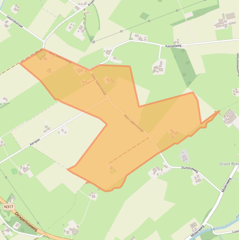 Kaart van postcodegebied 7065AV.