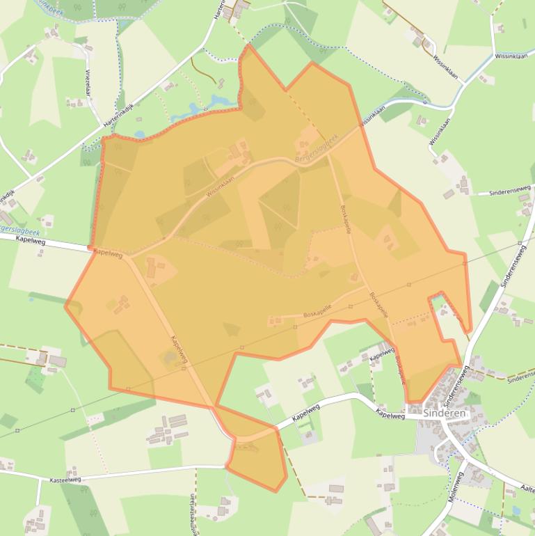 Kaart van postcodegebied 7065BA.