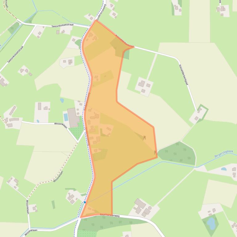 Kaart van postcodegebied 7065BE.