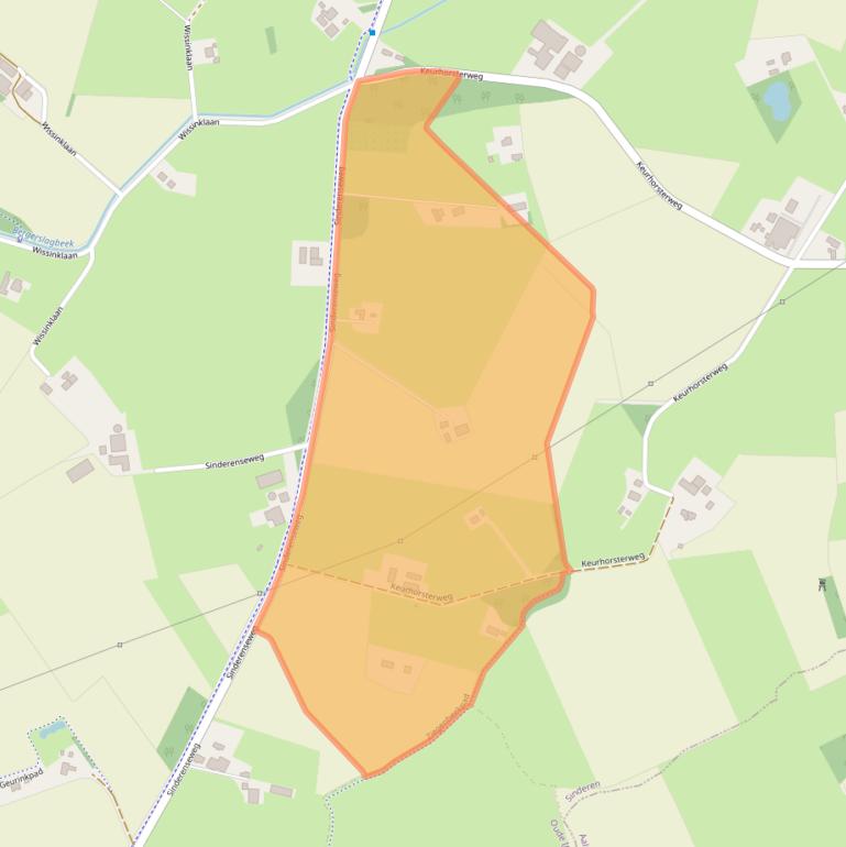 Kaart van postcodegebied 7065BG.