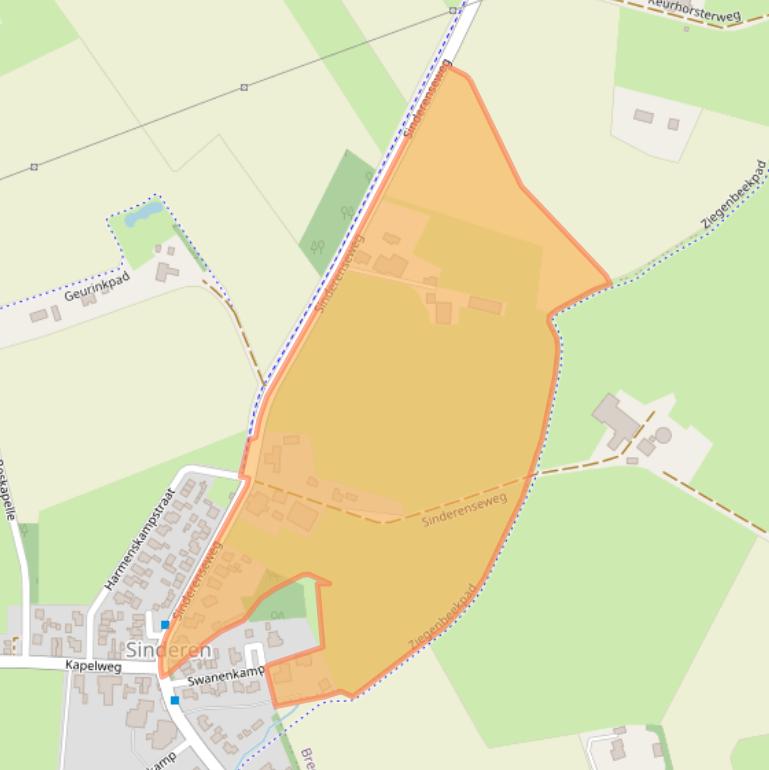 Kaart van postcodegebied 7065BH.