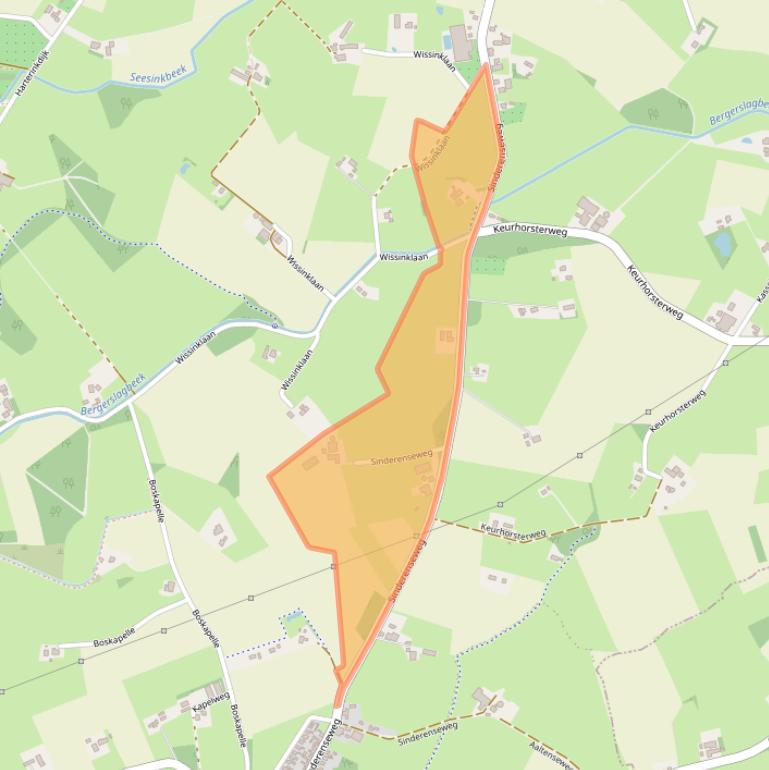 Kaart van postcodegebied 7065BL.