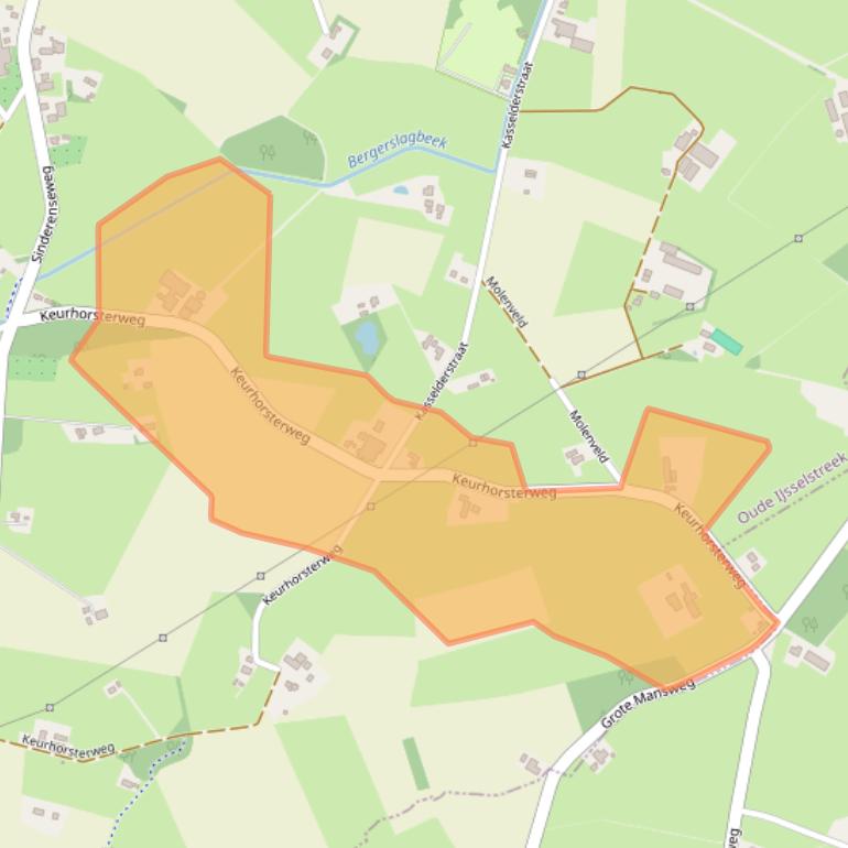 Kaart van postcodegebied 7065BS.