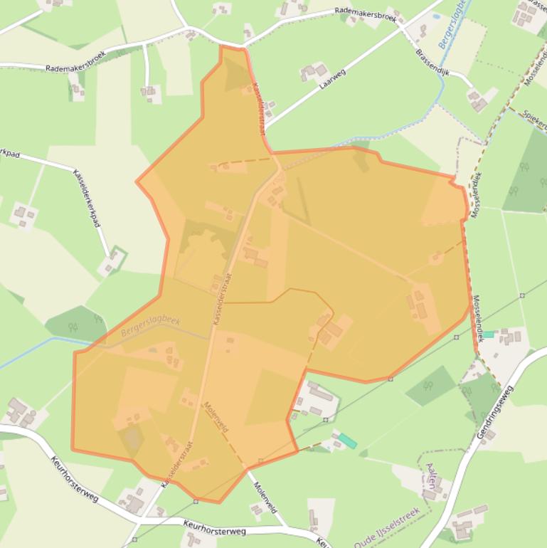 Kaart van postcodegebied 7065BW.