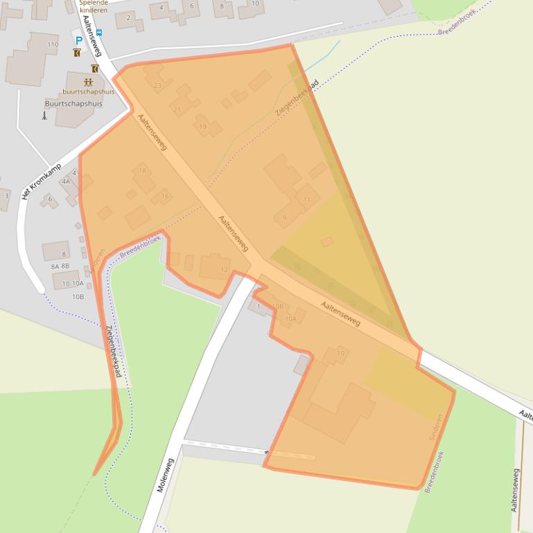 Kaart van postcodegebied 7065CA.