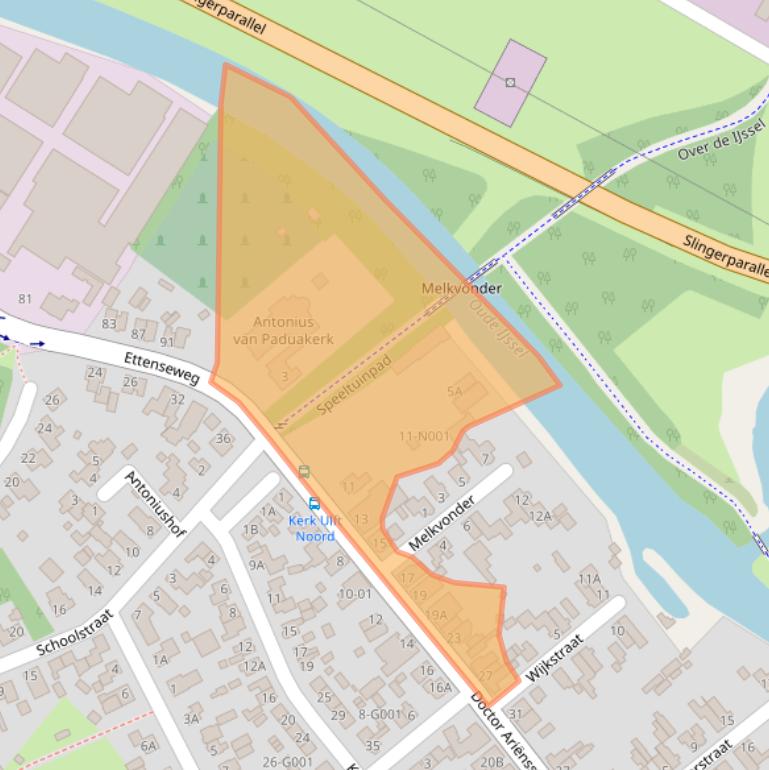 Kaart van postcodegebied 7071AH.