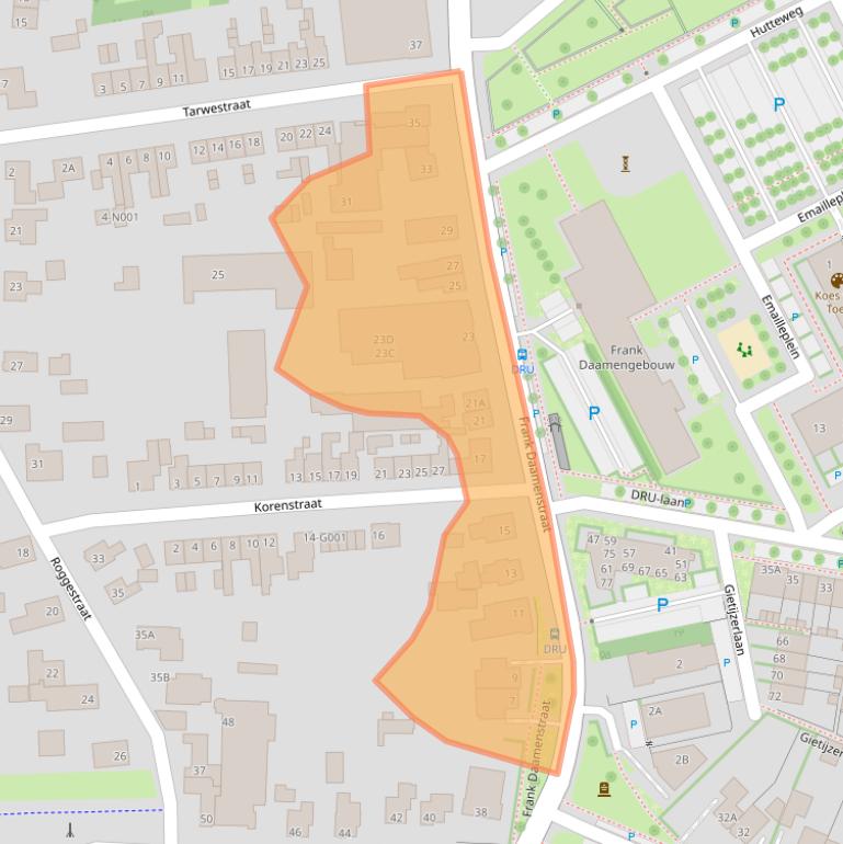 Kaart van postcodegebied 7071AT.