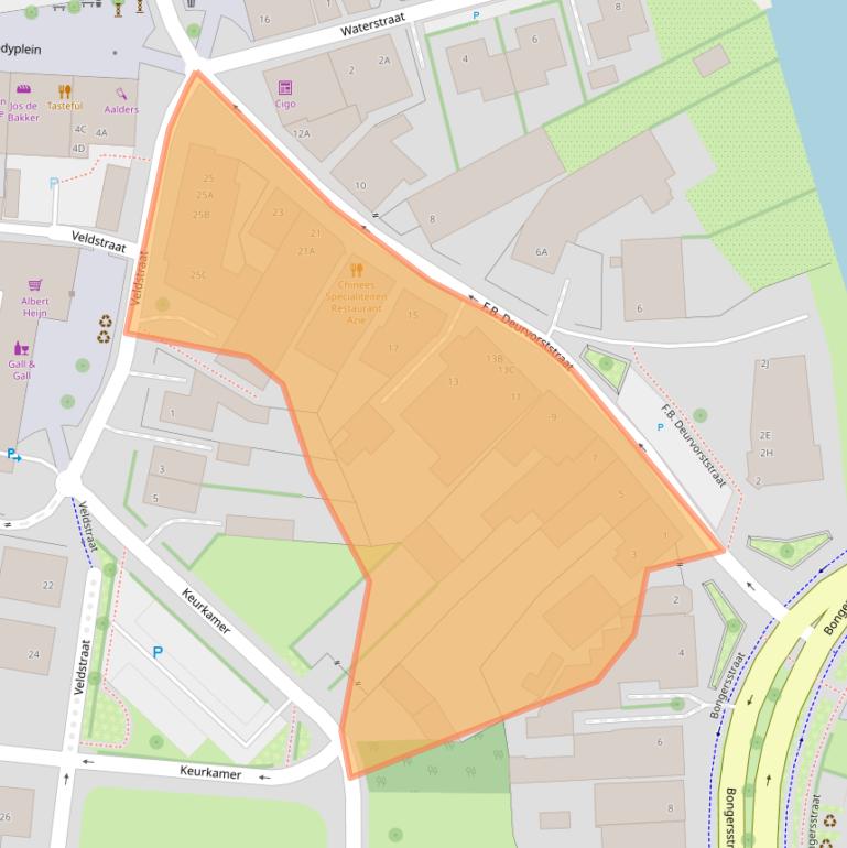 Kaart van postcodegebied 7071BE.