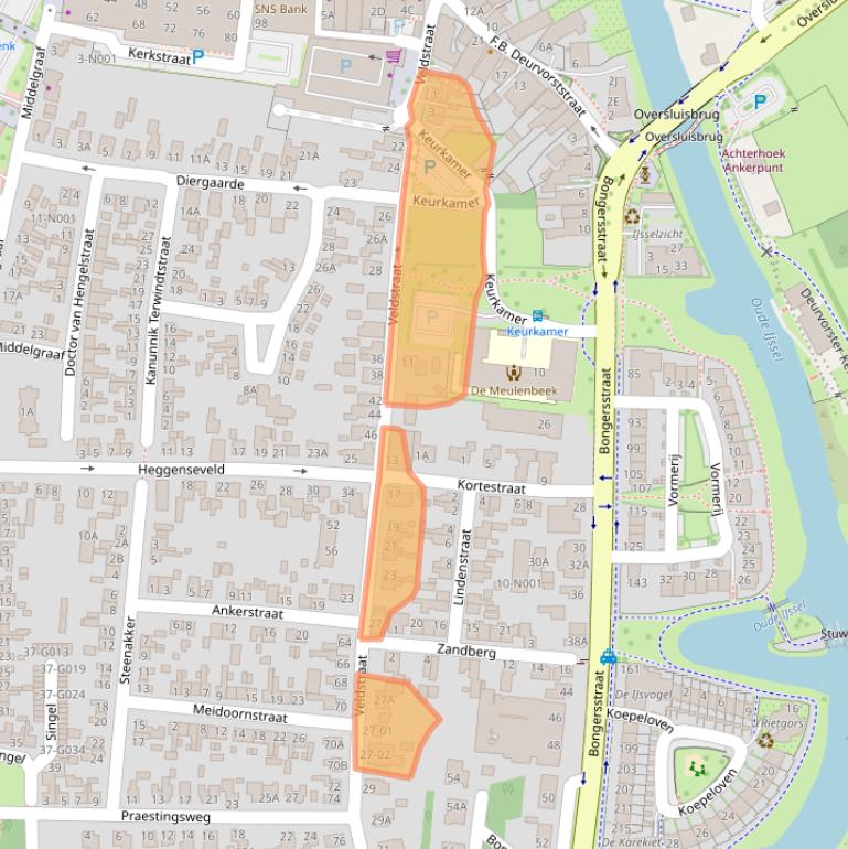 Kaart van postcodegebied 7071CA.