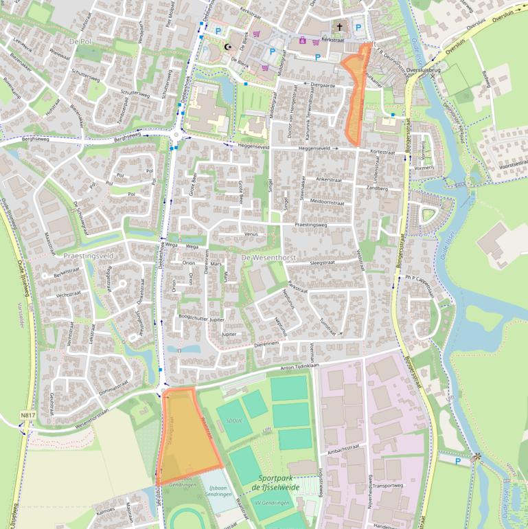 Kaart van postcodegebied 7071CC.