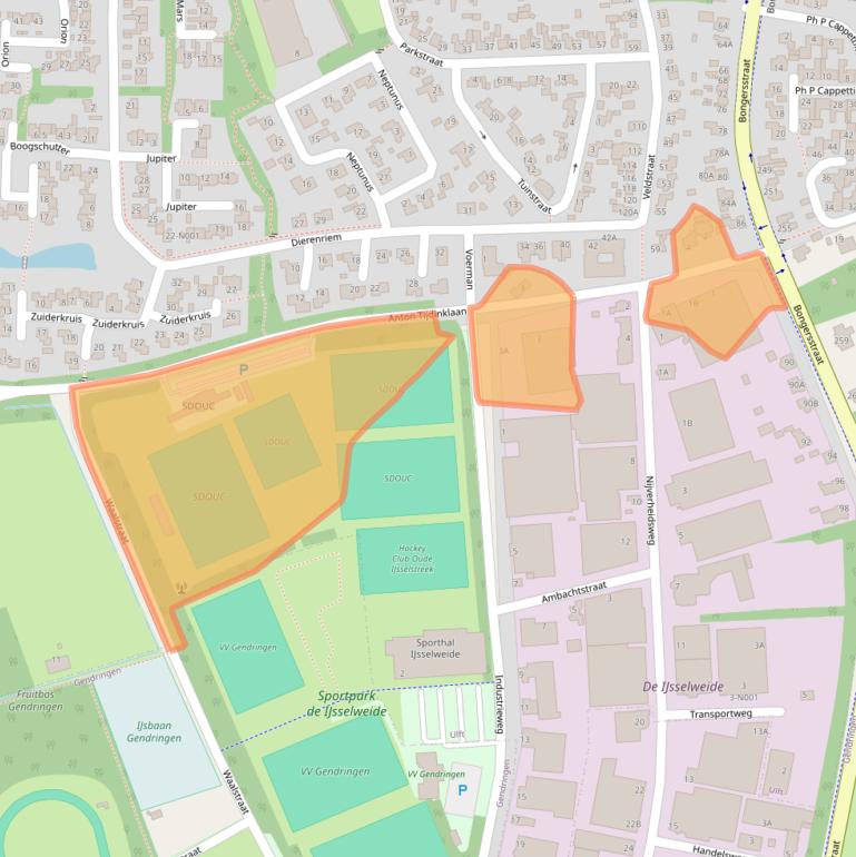 Kaart van postcodegebied 7071CX.