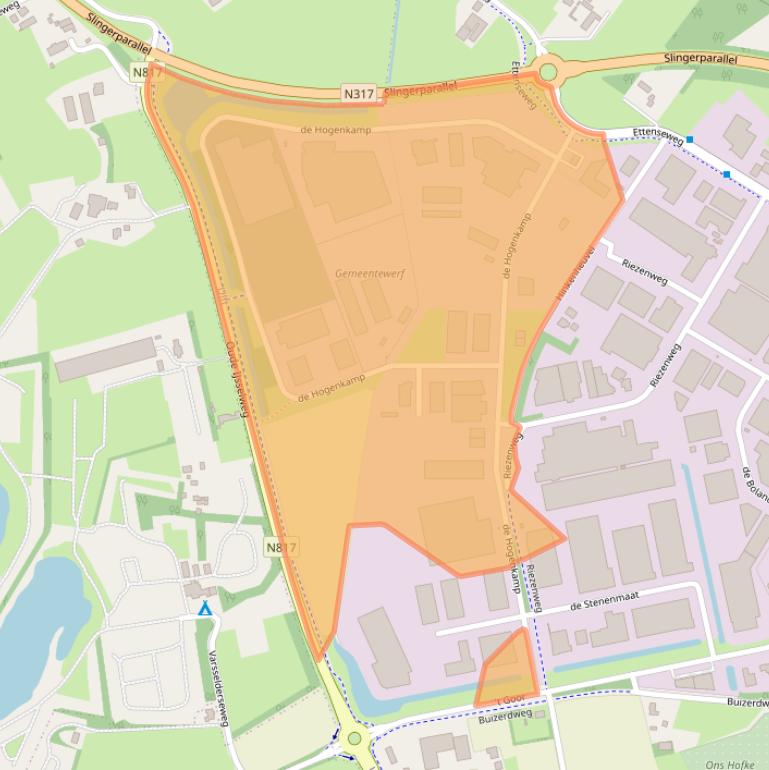 Kaart van postcodegebied 7071EC.