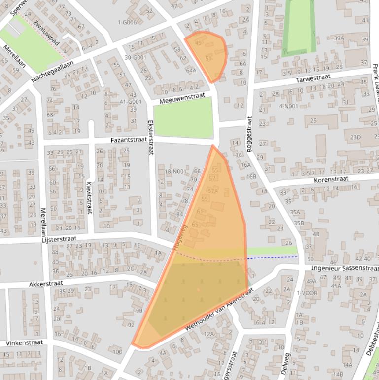 Kaart van postcodegebied 7071GC.