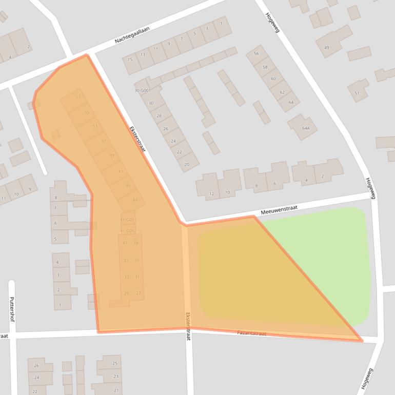 Kaart van postcodegebied 7071GK.