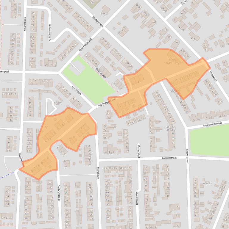 Kaart van postcodegebied 7071GZ.