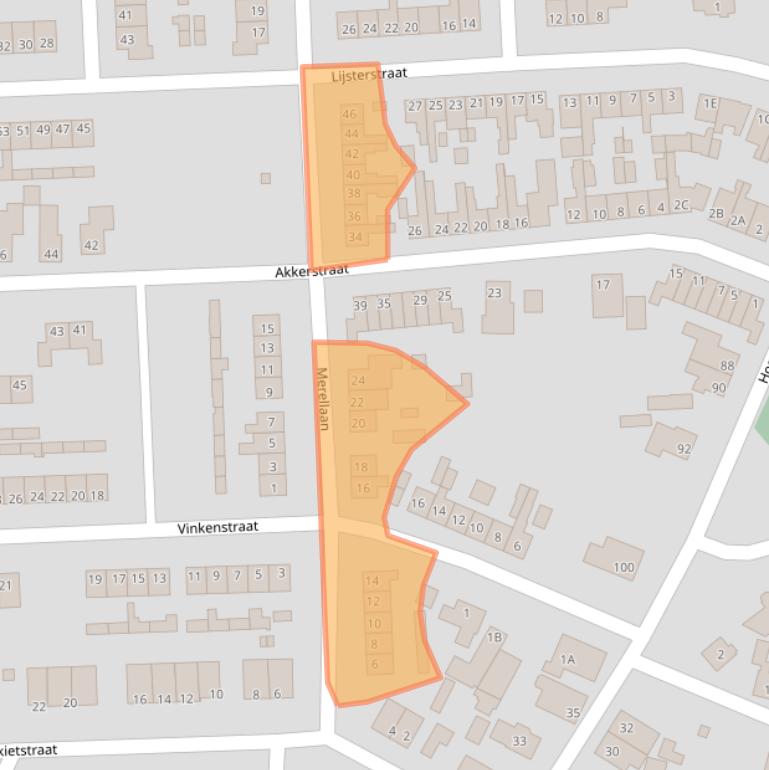 Kaart van postcodegebied 7071HC.