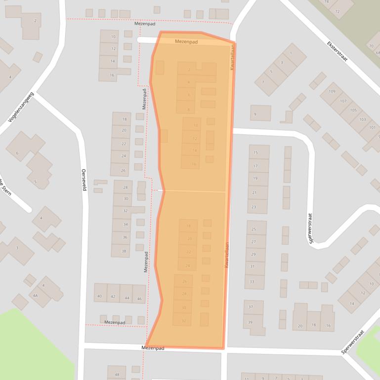 Kaart van postcodegebied 7071JK.