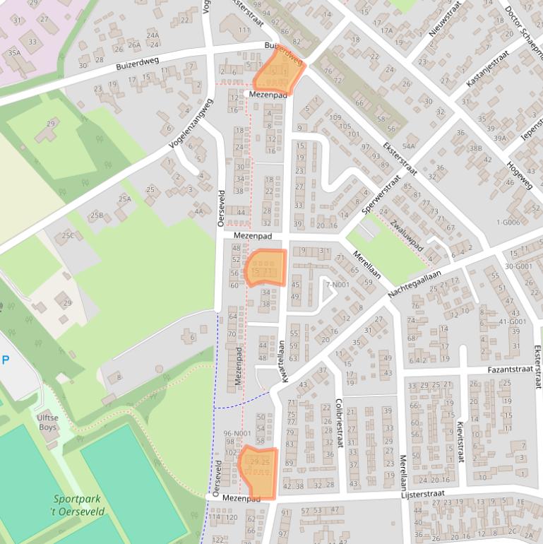 Kaart van postcodegebied 7071JN.