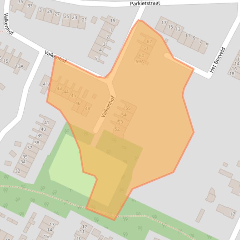 Kaart van postcodegebied 7071JX.