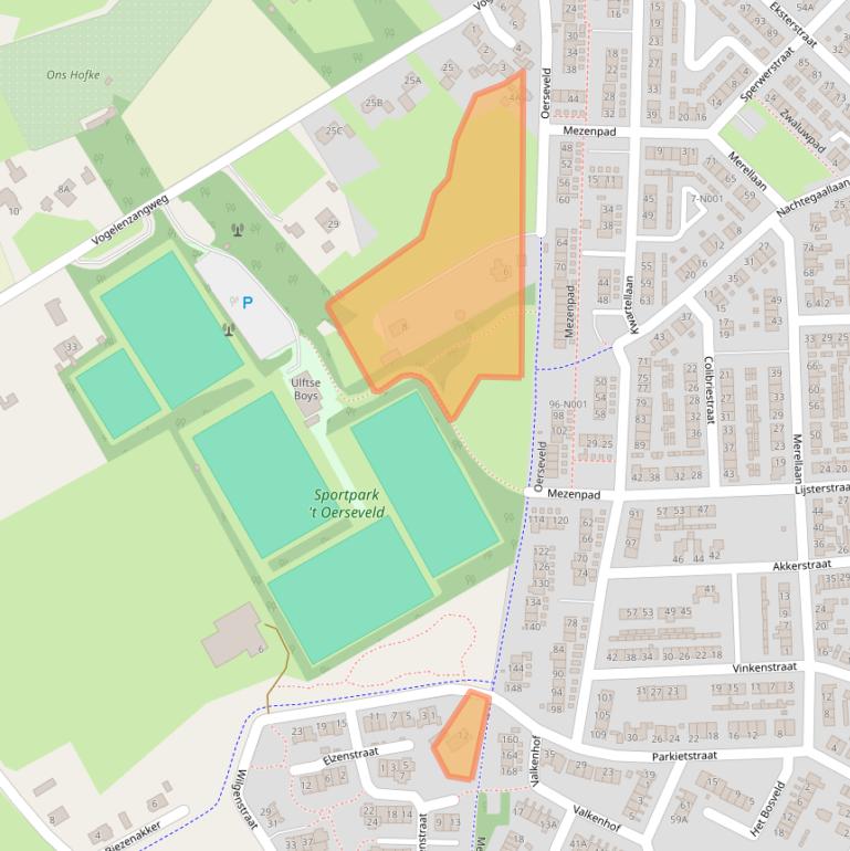 Kaart van postcodegebied 7071KD.