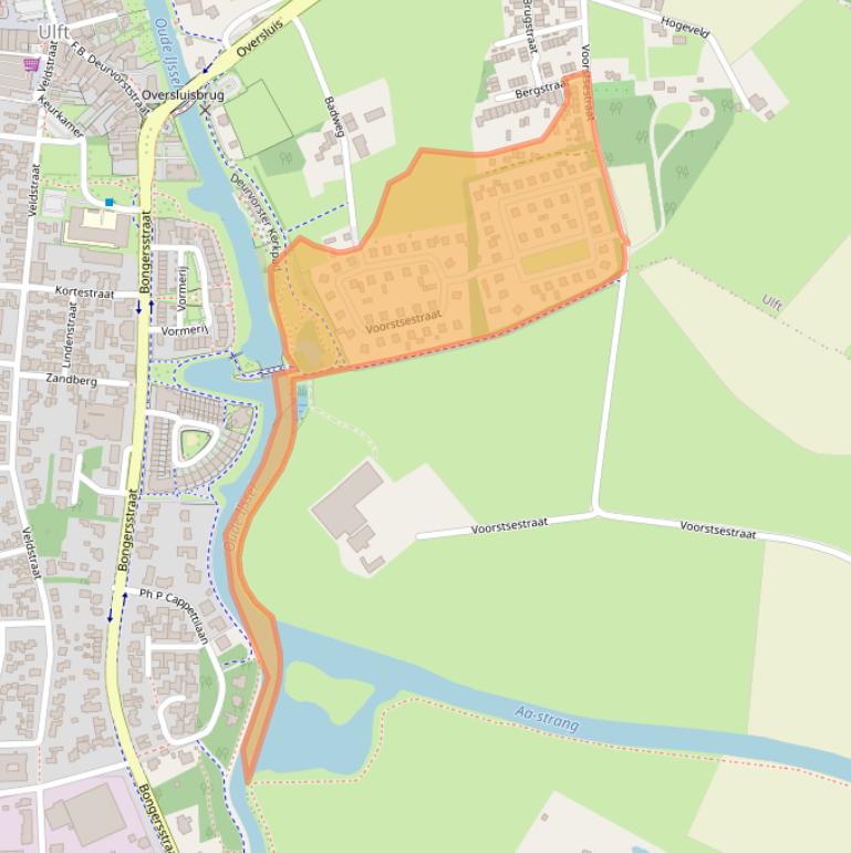 Kaart van postcodegebied 7071PK.