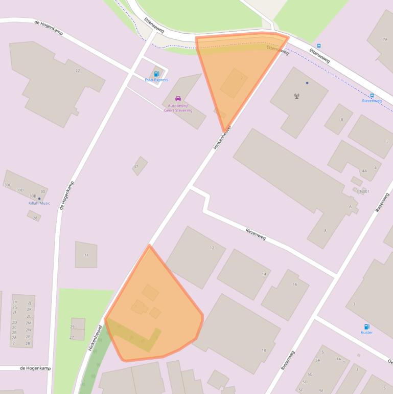 Kaart van postcodegebied 7071PZ.