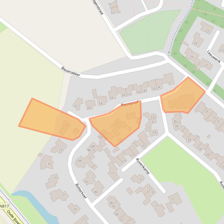 Kaart van postcodegebied 7071SE.
