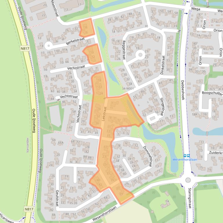 Kaart van postcodegebied 7071VB.